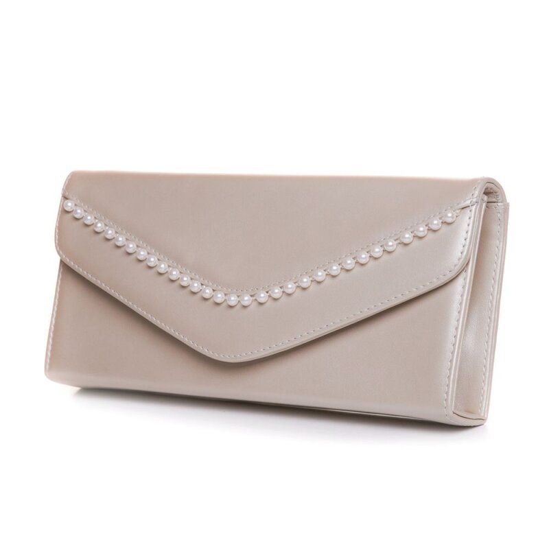 Plic ivory din piele naturala cu perle aplicate VS 11
