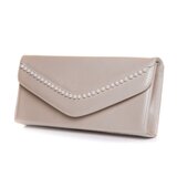 Plic ivory din piele naturala cu perle aplicate VS 11